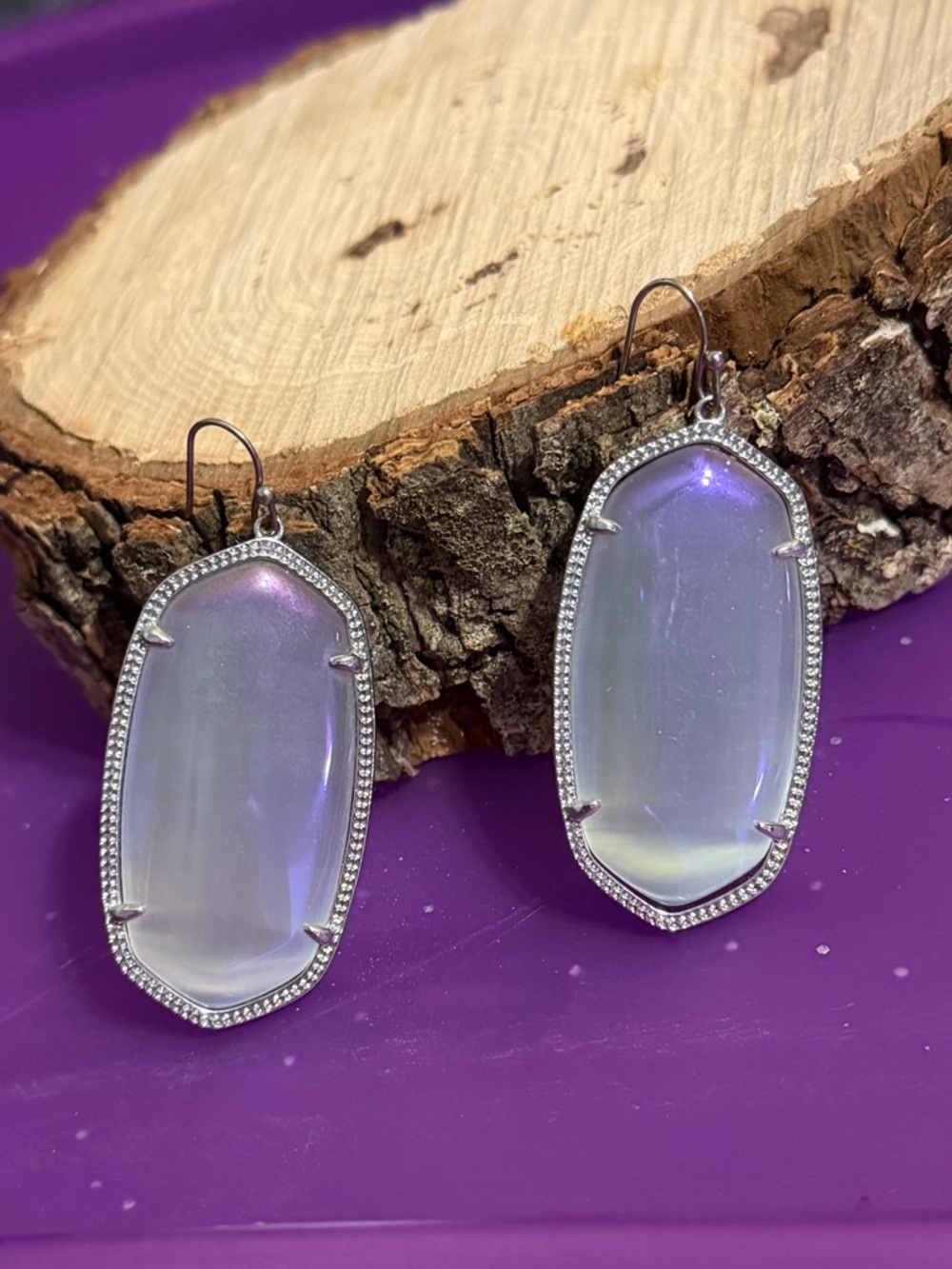 Kendra Scott Iridescent Slate Danielle Earrings Vintage / Retired